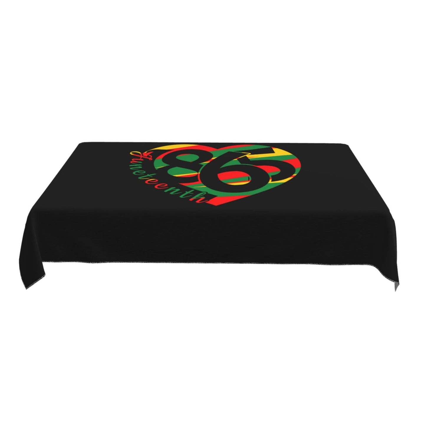 Juneteenth Heart African Freedom 1865 Rectangular Tablecloth Table Cloth Decorative Table Cover for Dining/Party/Buffet/Wedding 35 x 55 Inches