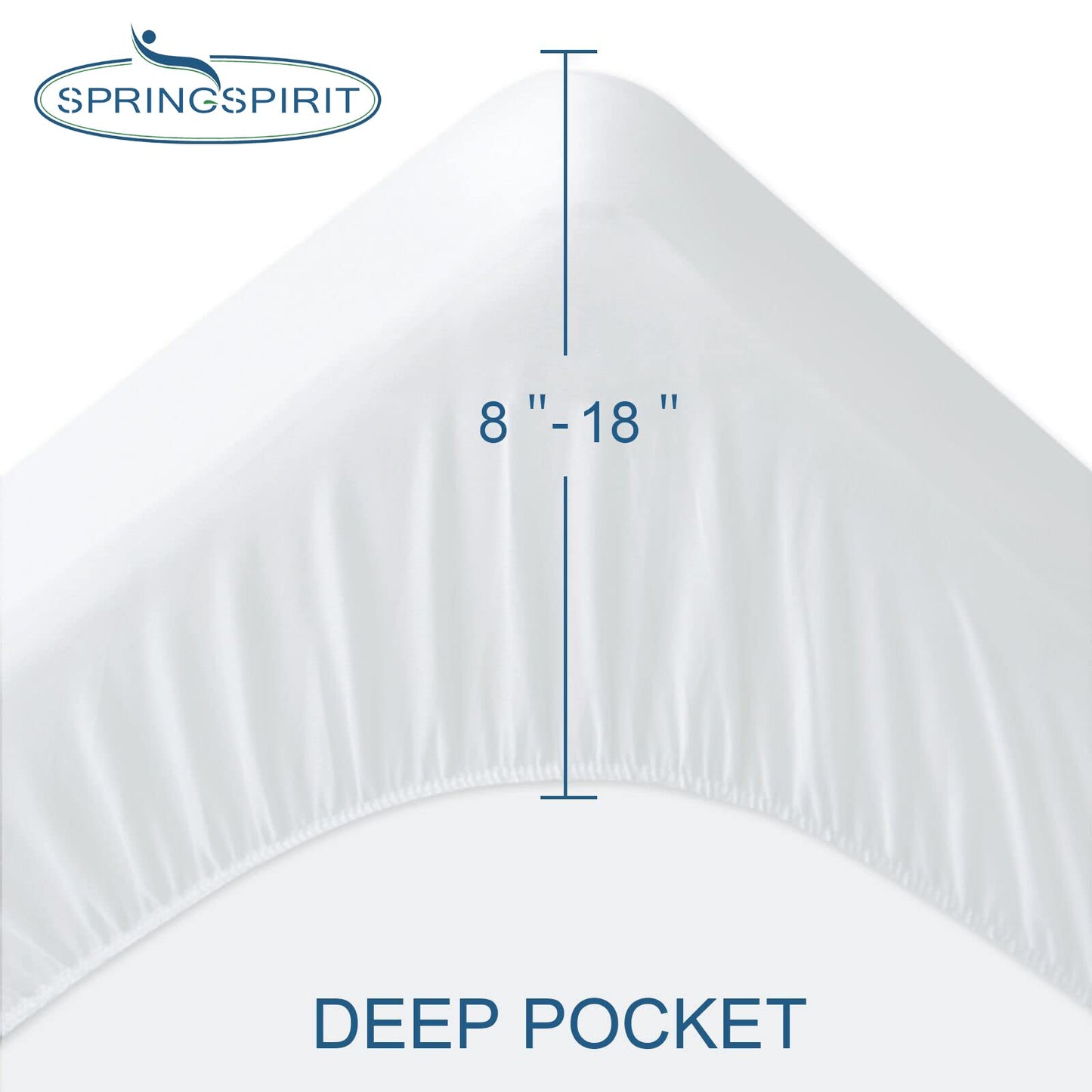 Queen Mattress Protector Waterproof Cover Absorbent Fitted Sheet up - 18'' Deep Pocket Mattress Cover Queen Size Bed Sheets, Terry Machine Wash Protection Mattress Protector
