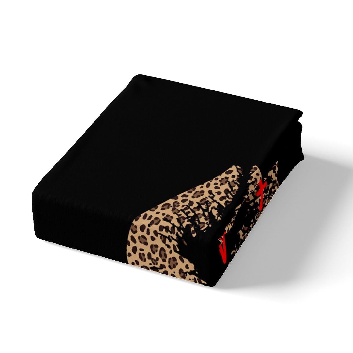 Get Naked Bed Sheet Set Sexy Leopard Print Lips Fitted Sheet & Pillow Sham Set Funny Quotes Kiss Bedding Set Charming Girls Lady Woman Bedroom Decor Black Red Brown Bed Cover No Flat Sheet Full Size