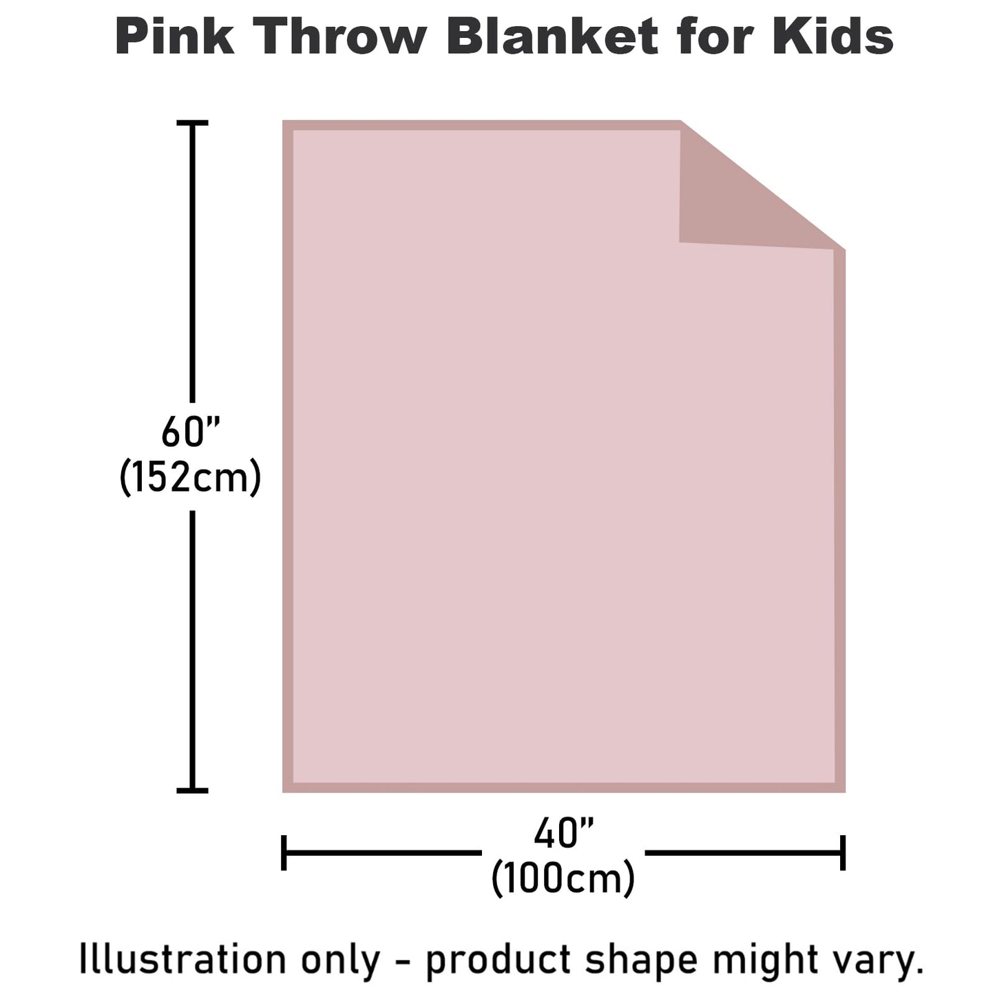 VigorSpring Pink Throw Blanket, Reversible Ultra Soft Microfiber Warm Plush Blanket for Kids Girls, Cozy Decor for Couch Sofa Bed Living Room, 40x60 Inches