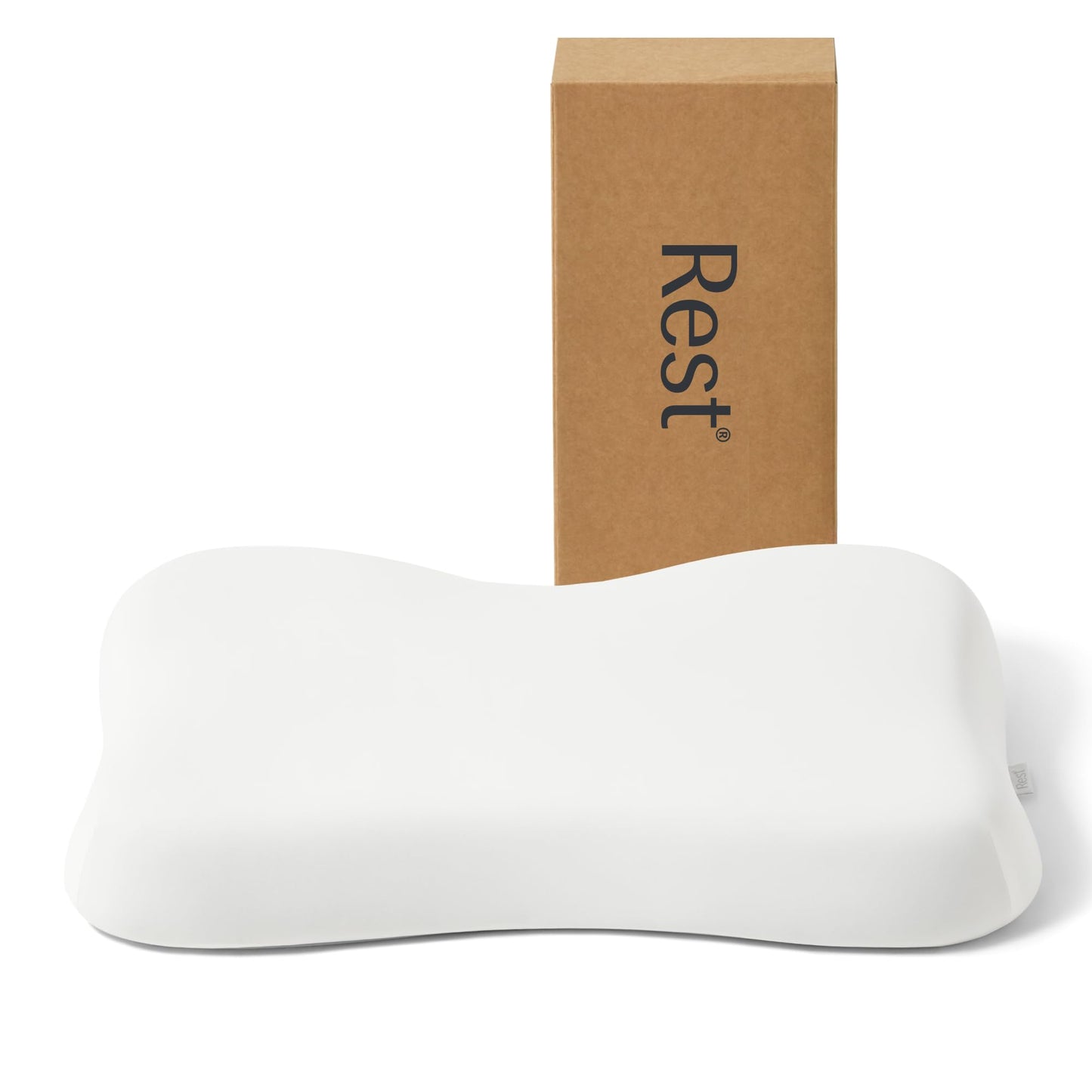 REST® Evercool® Cooling Pillow, Instant Cool-to-Touch Shell Fabric & Breathable Silicone Sponge Core for All-Night Temperature Regulation & Ergonomic Support, Medium Height, Arctic White