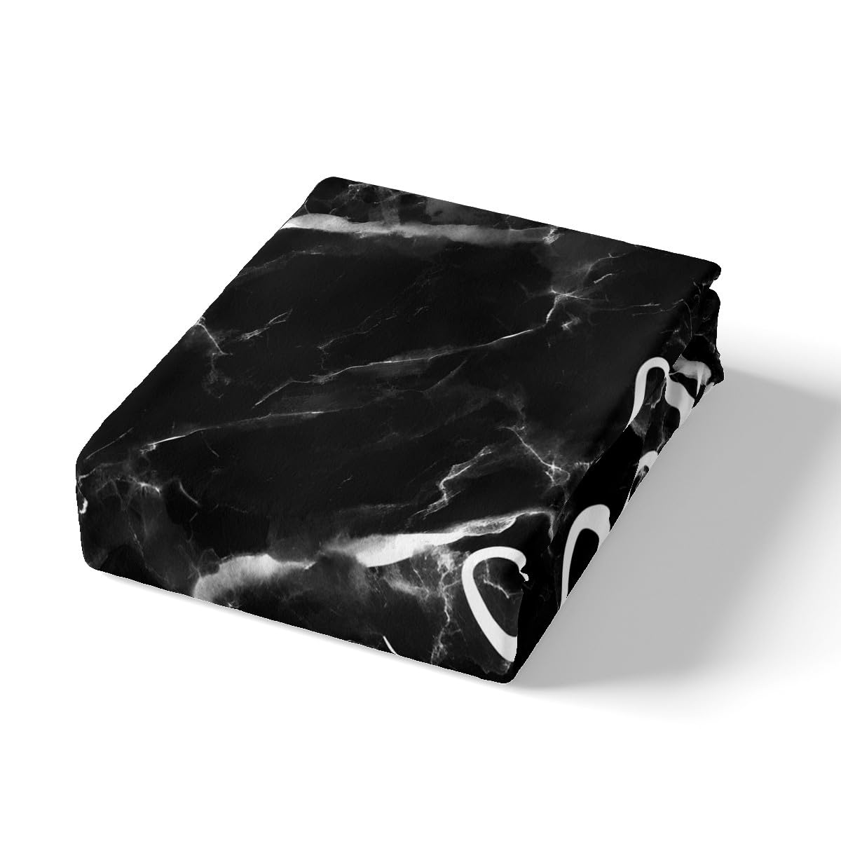 Black White Marble Bed Sheet Set for Kids Boys Girls Women Men Get Naked Fitted Sheet Full Size Funny Quote Bedding Set Room Decor Simple Modern Abstract Bedding Sheets 3Pcs Bedroom Collection