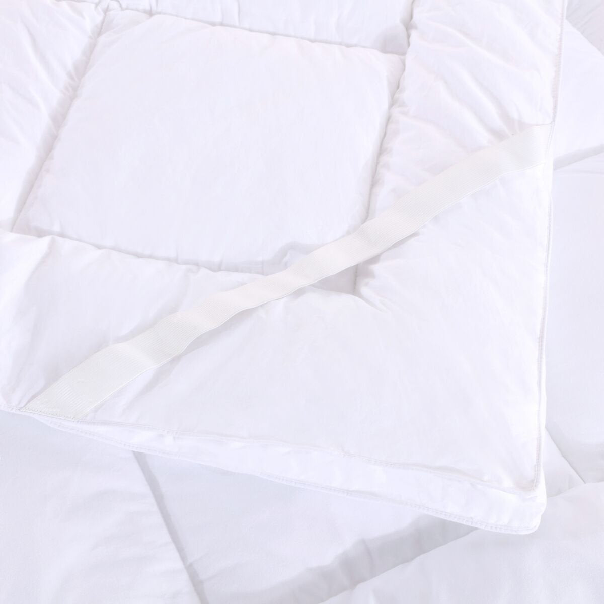 Abripedic Plush Cotton Mattress Topper, King, 2 Inches Hypoallergenic Overfilled Down Alternative Anchor Bands Mattress Topper