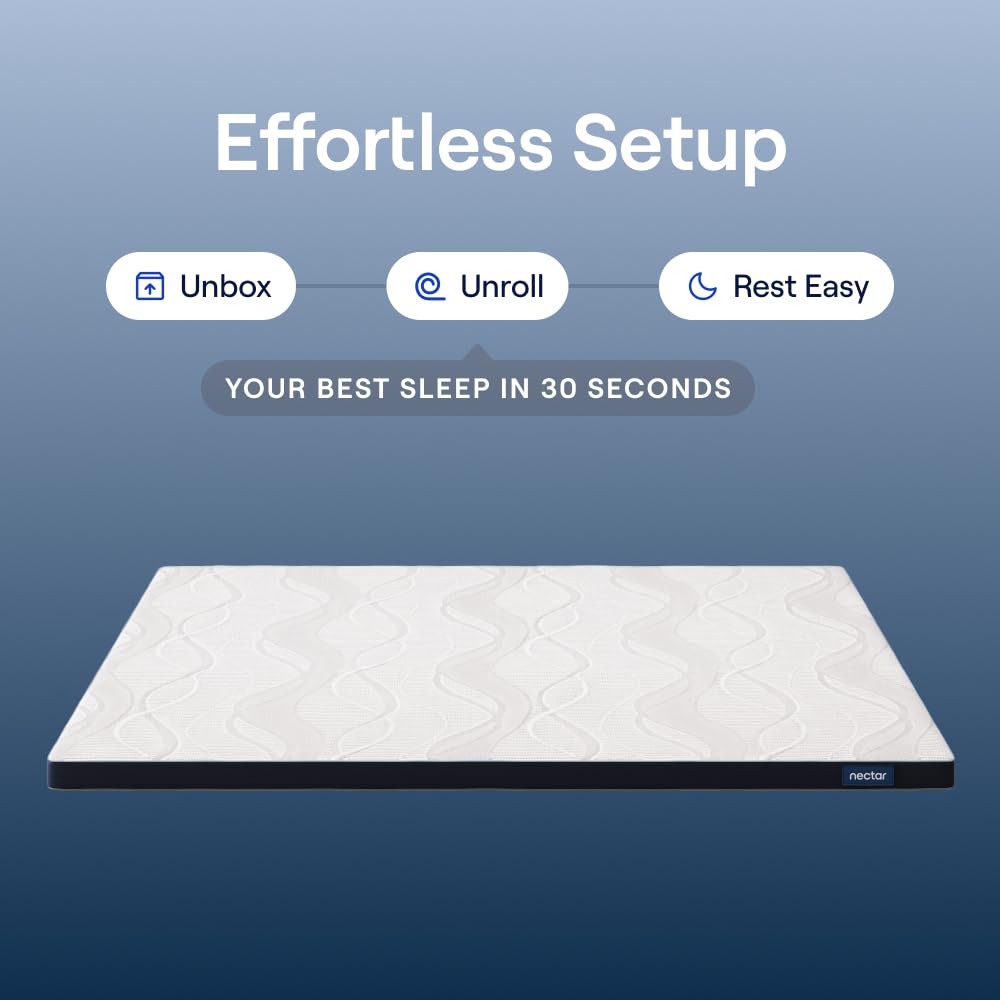 Nectar Soft Mattress Topper - Full - 2" Gel Memory Foam Mattress Topper - Breathable & Comfortable - Back Pain Relief - Cooling Comfort, Enhanced Support, and Spine Alignment