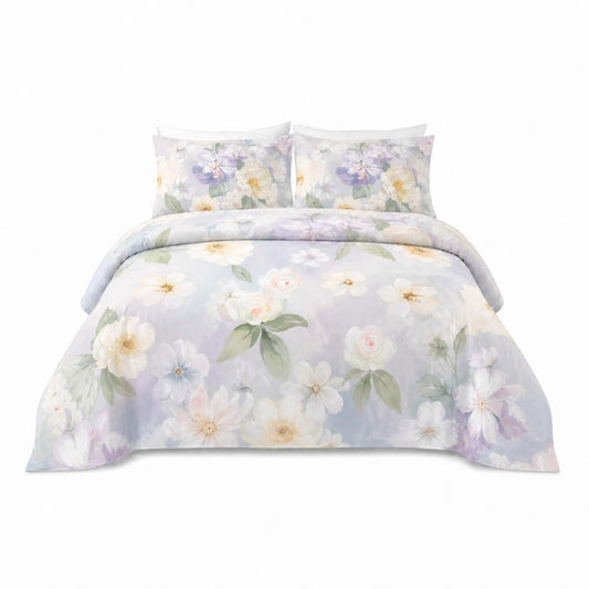 YIYEA Floral Sheets King Size, Premium Double Brushed Microfiber Bed Sheet Set for All Season, Soft Breathable, 16" Deep Pocket, Shrinkage and Fade Resistant, 4PC, King