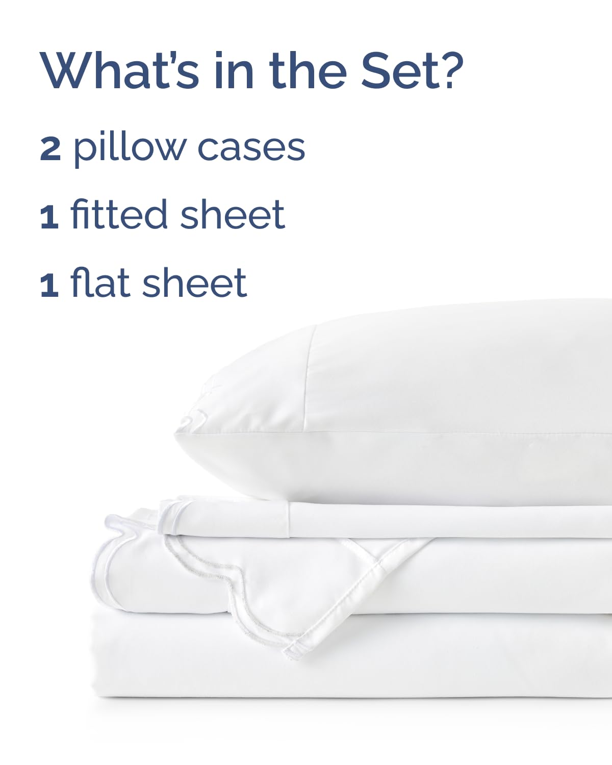 Extra Thick Heavyweight Queen Size 4 Piece Bed Sheet Set - Scalloped Edge Bedding - Ultra-Soft & Wrinkle Resistant - Super Luxury Queen Bed Set - Premium Hotel Quality Sheets with Deep Pockets - White