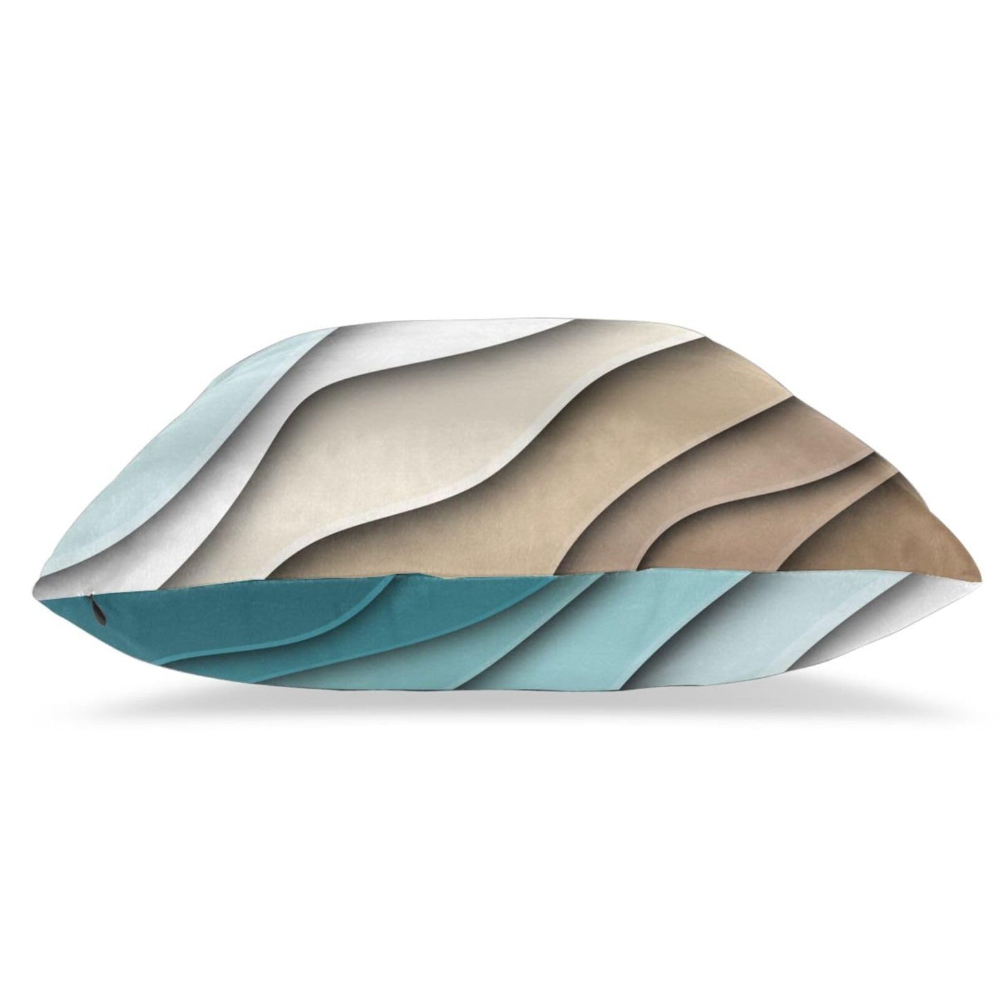 Droerfes Teal Wave Throw Pillow Covers Set of 2 Couch Pillow Case Decoration Cushion Covers for Sofa Home Living Room Bedroom Outdoor 18X18 Inch