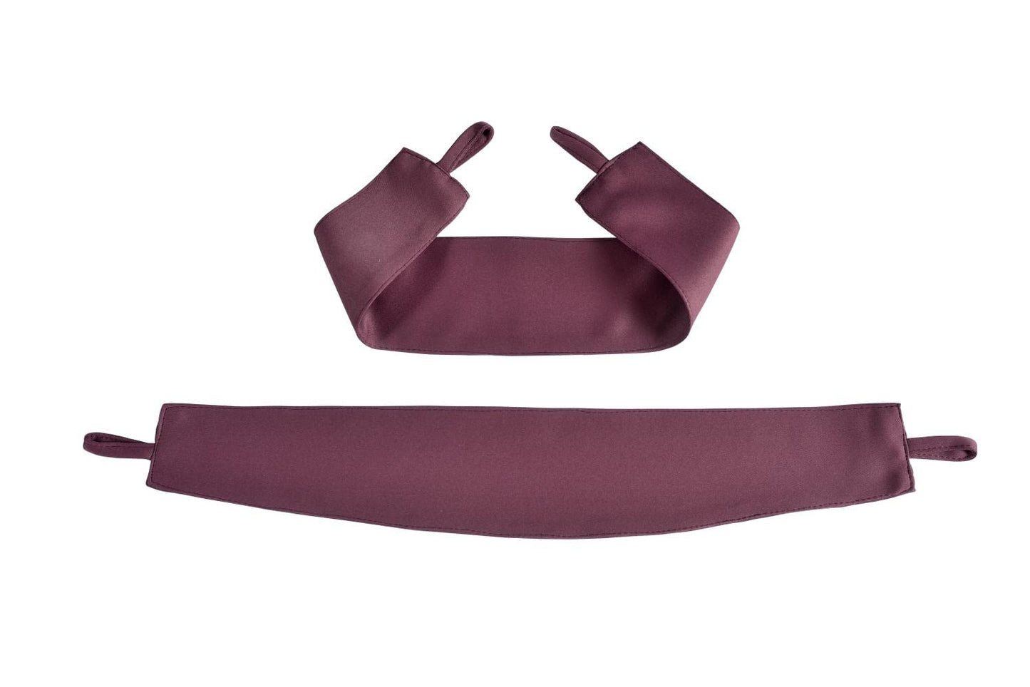 MIUCO Room Darkening Grommet Blackout Curtains for Livingroom Curtains Panels Set of 2 52x63 Inch Aubergine, Bonus 2 Tie Backs Included