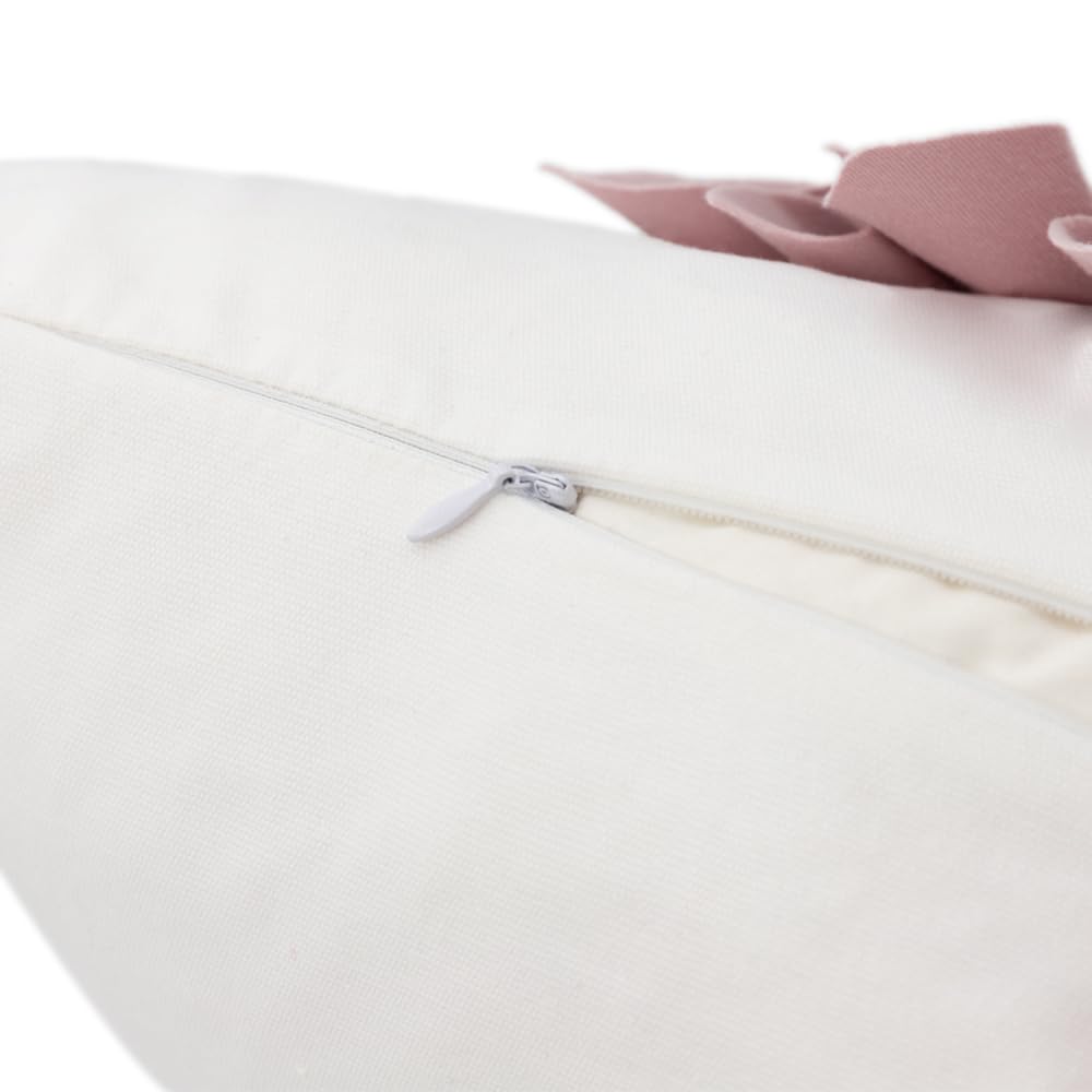 OiseauVoler Decorative Throw Pillow Covers Handmade 3D Flower Cushion Cover Cases Accent Pillowslip Square Gift Home Sofa Car Bed Room Decor 18 x 18 Inch Rose Gold