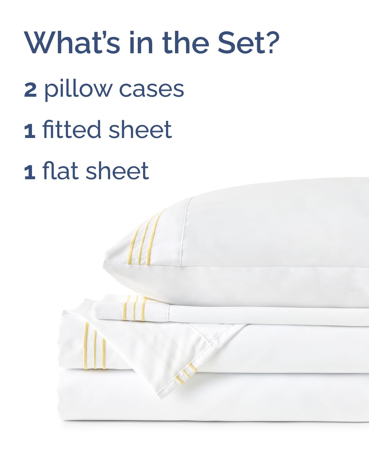 Extra Thick Heavyweight Queen Size 4 Piece Bed Sheet Set - Embroidery Bed Sheets - Soft & Wrinkle Free - Super Luxury Queen Bed Set - Premium Hotel Quality Bedding with Deep Pockets - Butter Yellow