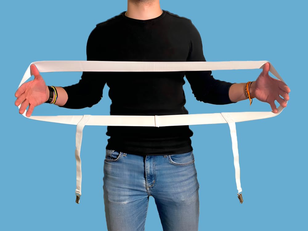 Bedly Straps/College Dorm Essential/Twin XL Certified/Bed Straps That Hold Mattress Topper in Place/Sheet Fastener/Multipurpose Strap w/Clips
