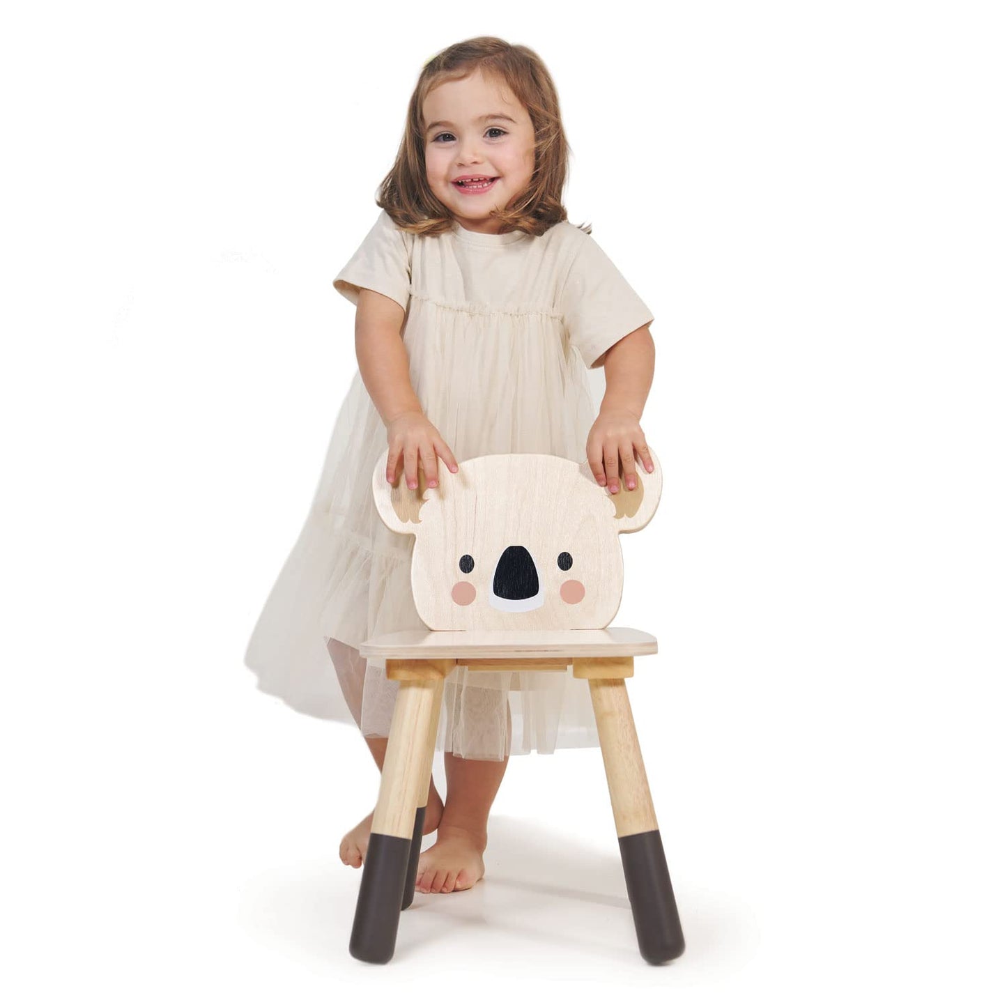 Tender Leaf Toys - Forest Koala Chair - Wooden Playroom Furniture for Kids - Cute and Sturdy Animal Themed Chair - Age 3+