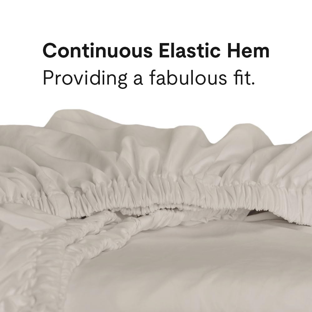 Jennifer Adams Eternal Sheet Set, 4-Piece Microfiber Sheets & Pillowcases - Ultra-Soft, Breathable and Wrinkle-Resistant (Linen, King)