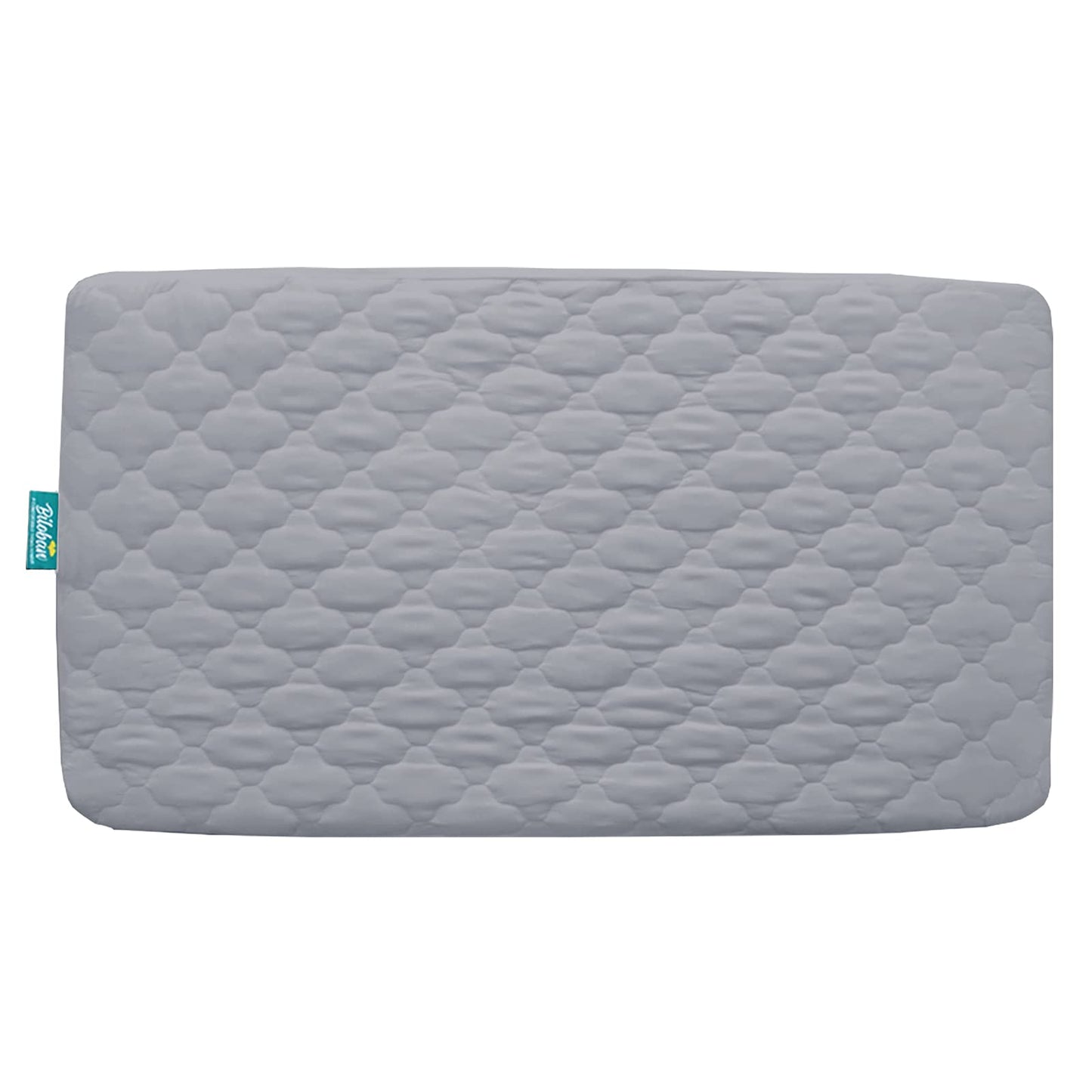 Crib Mattress Protector Sheets Fitted Waterproof Crib Mattress Pad Cover, Noiseless & Machine Wash 100% Absorbent Crib/Toddler Mattress Protector Sheet Quilted, Gray, 52" x 28"