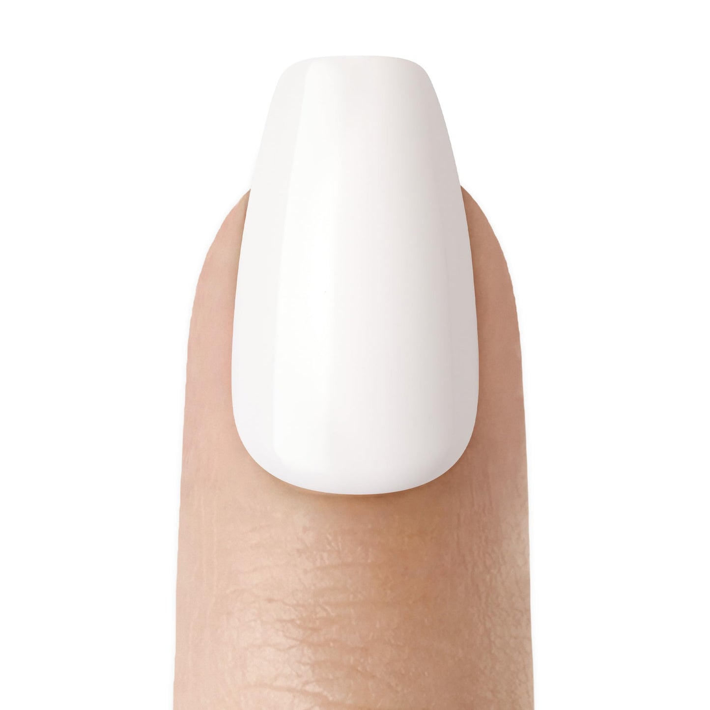 KISS imPRESS No Glue Mani Press On Nails, Color, 'Frosting', white, Medium Size, Coffin Shape, Includes 30 Nails, Prep Pad, Instructions Sheet, 1 Manicure Stick, 1 Mini File (Pack of 2)