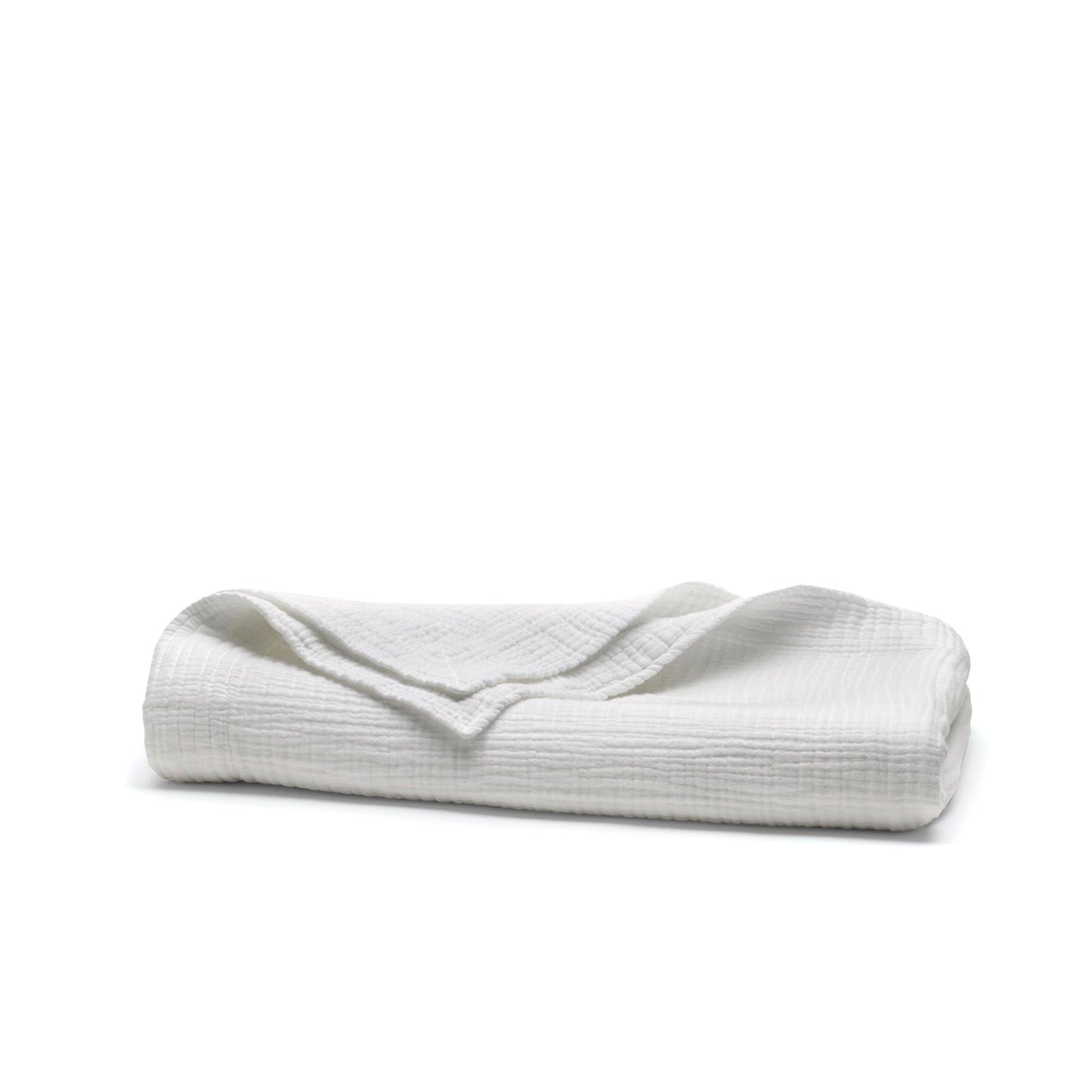 BOLL & BRANCH Dream Throw Blanket - One Size, White - Luxury 100% Organic Cotton - Soft, Lightweight and Breathable - Cloud-Like Touch - 50x70 Inches