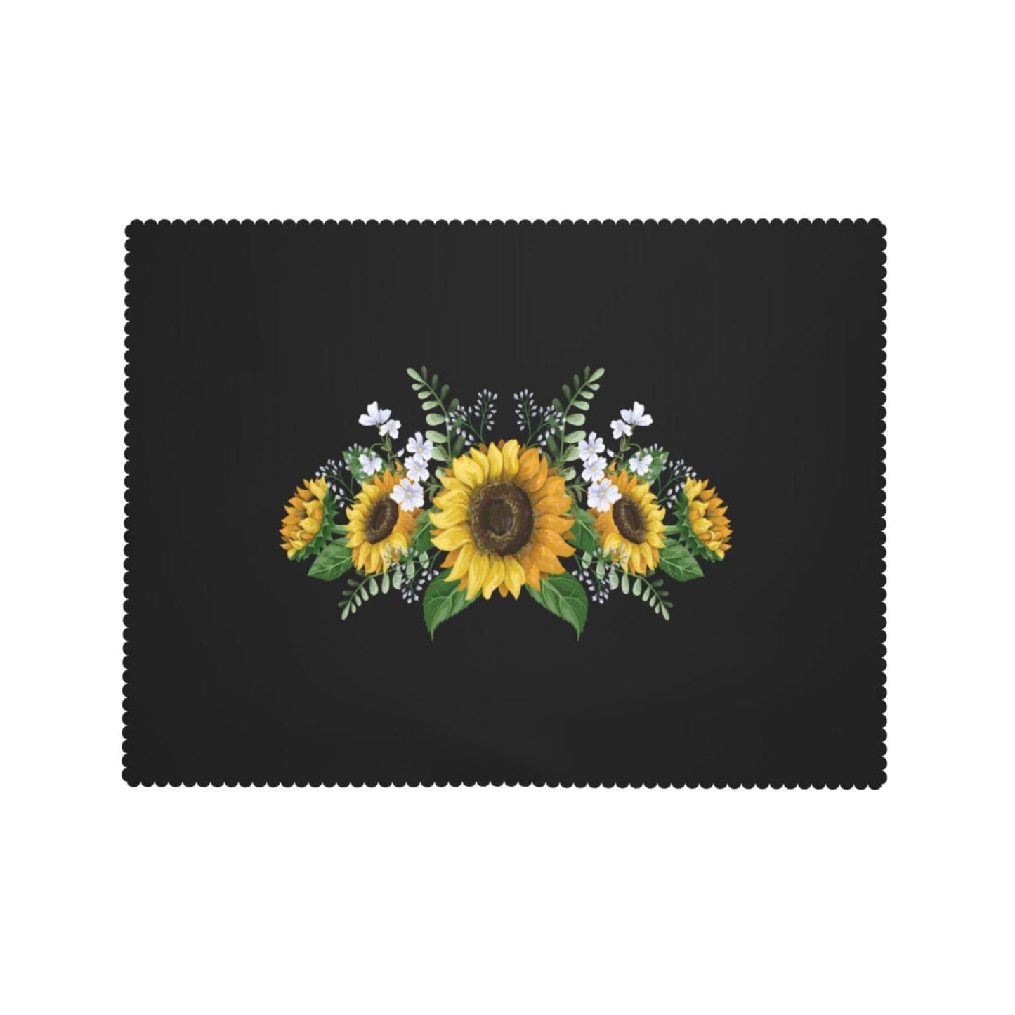 ZYPHORIEL Black Sunflower Rectangle Tablecloths Wild Flowers Table Cloths Dacorative Kitchen Dining Tablecloth for Rectangular Tables,Washable Table Cover for Party 54 x 72 Inch