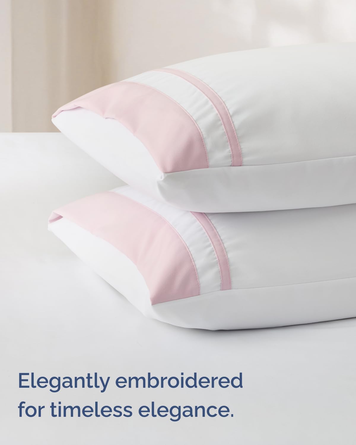 Extra Thick Heavyweight Queen Size 4 Piece Sheet Set - High End Super Luxury Queen Bed Set - Soft, Breathable & Wrinkle Free - Premium Heavyweight Hotel Quality Sheets with Deep Pockets - Light Pink