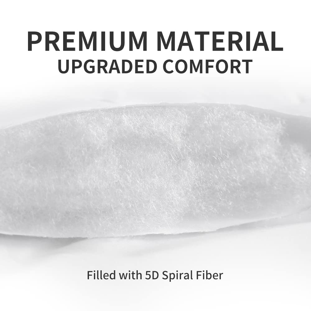 SLEEP ZONE Cooling Mattress Topper, King, White, Machine Washable, Deep Pocket, 120gsm Microfiber, Nanotex Cooling Fabric, 8-21 inch