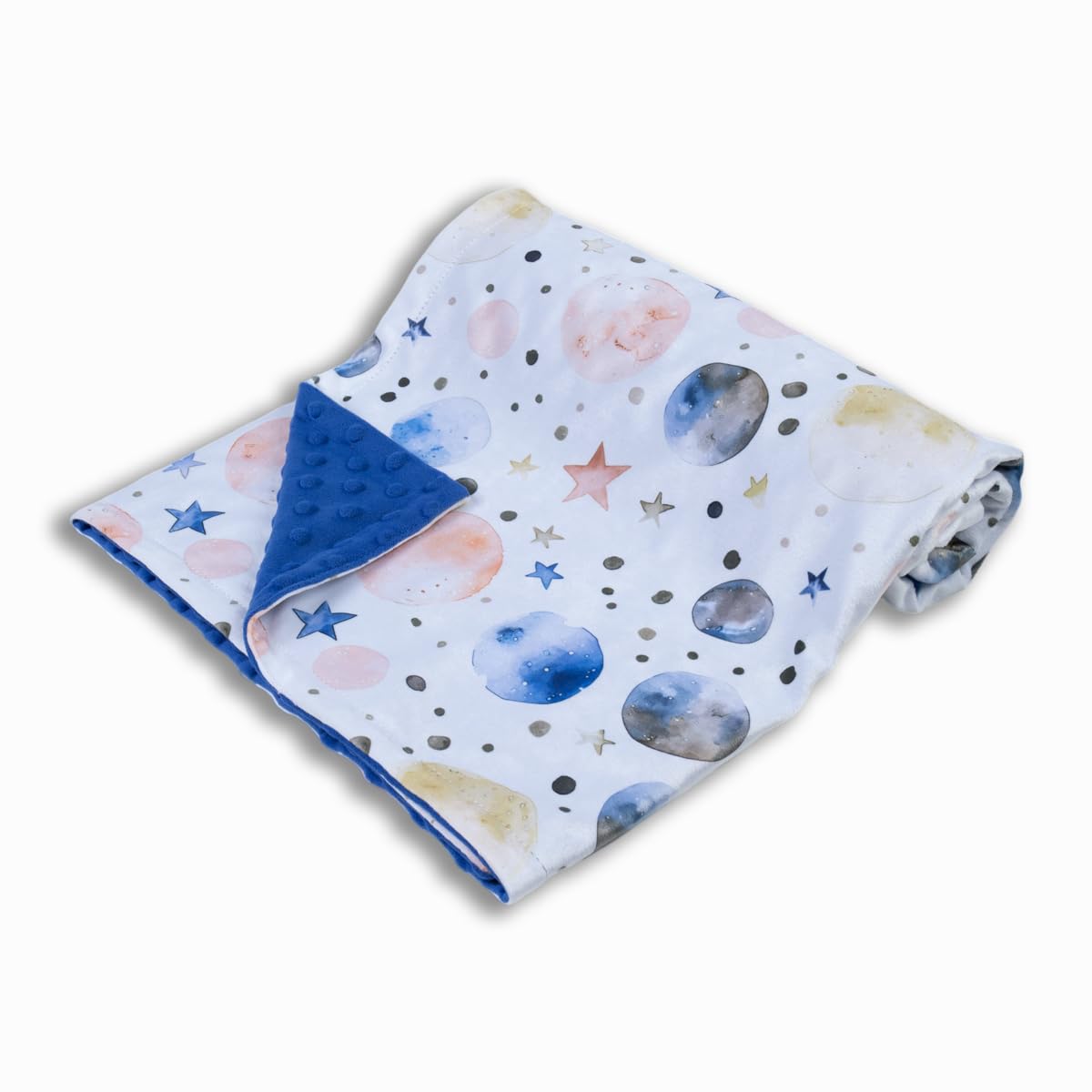 Donsonny Baby Blankets for Unisex Boys Girls, Super Soft Nursery Minky Blankets, 30 x 40 inch Outer Space Printed Bed Throws Newborn (Color Planet)