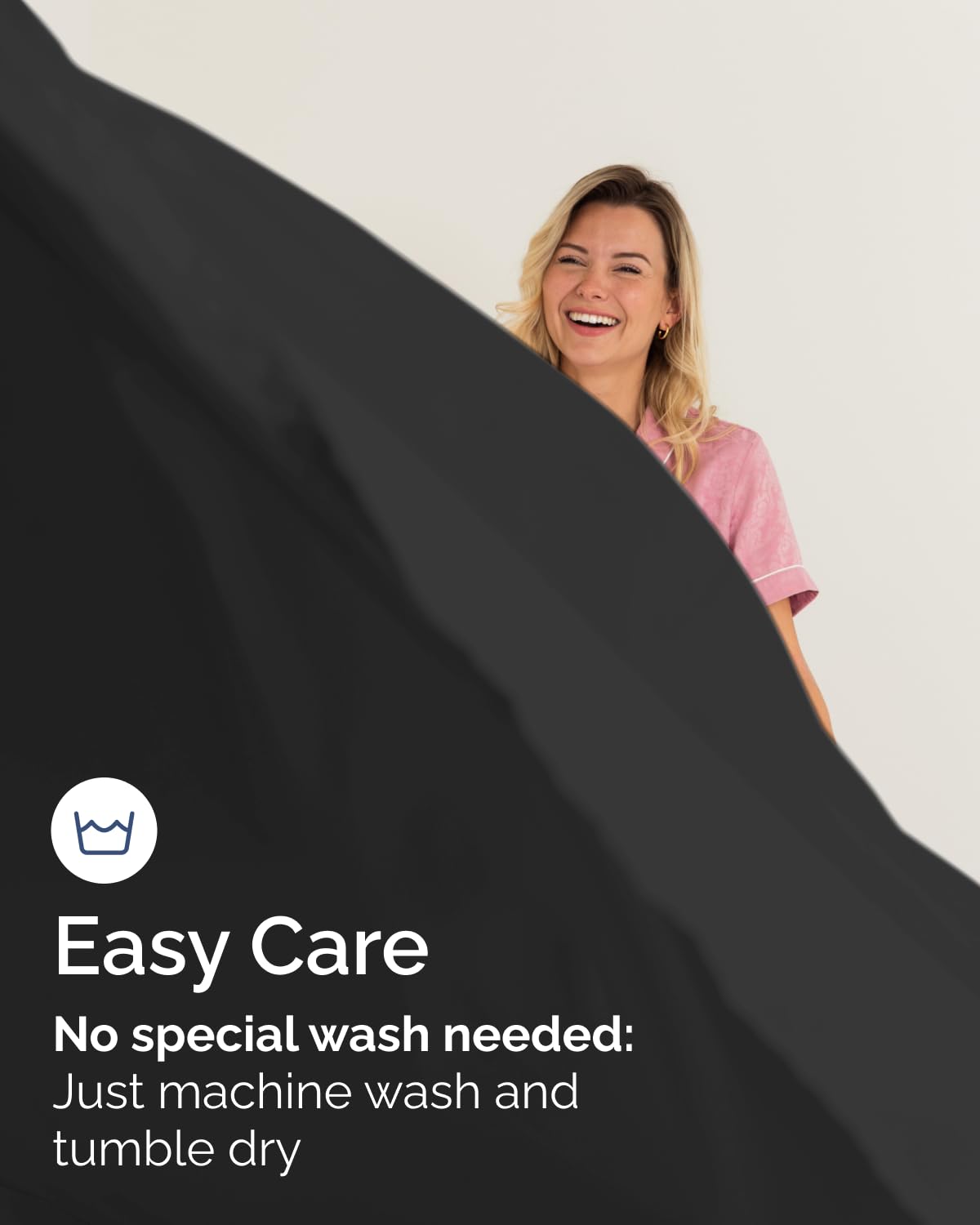 Full Size Fitted Bed Sheet - Pack of 2 Single Fitted Bottom Sheet Only - Fits Mattress Up to 16" Deep Pockets - Extra Soft, Breathable & Cooling - Hotel Quality, Fade, Shrink & Wrinkle Free - Black