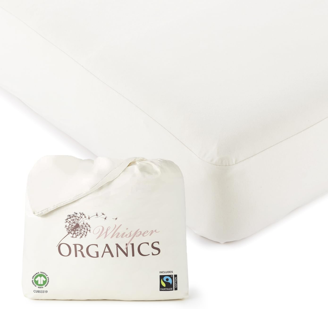 Organic Waterproof Mattress Protector King Size - 100% Waterproof Mattress Pad with Quiet & Breathable Triple Layer Protection - Fairtrade & GOTS Certified Durable Machine Washable Design (King)