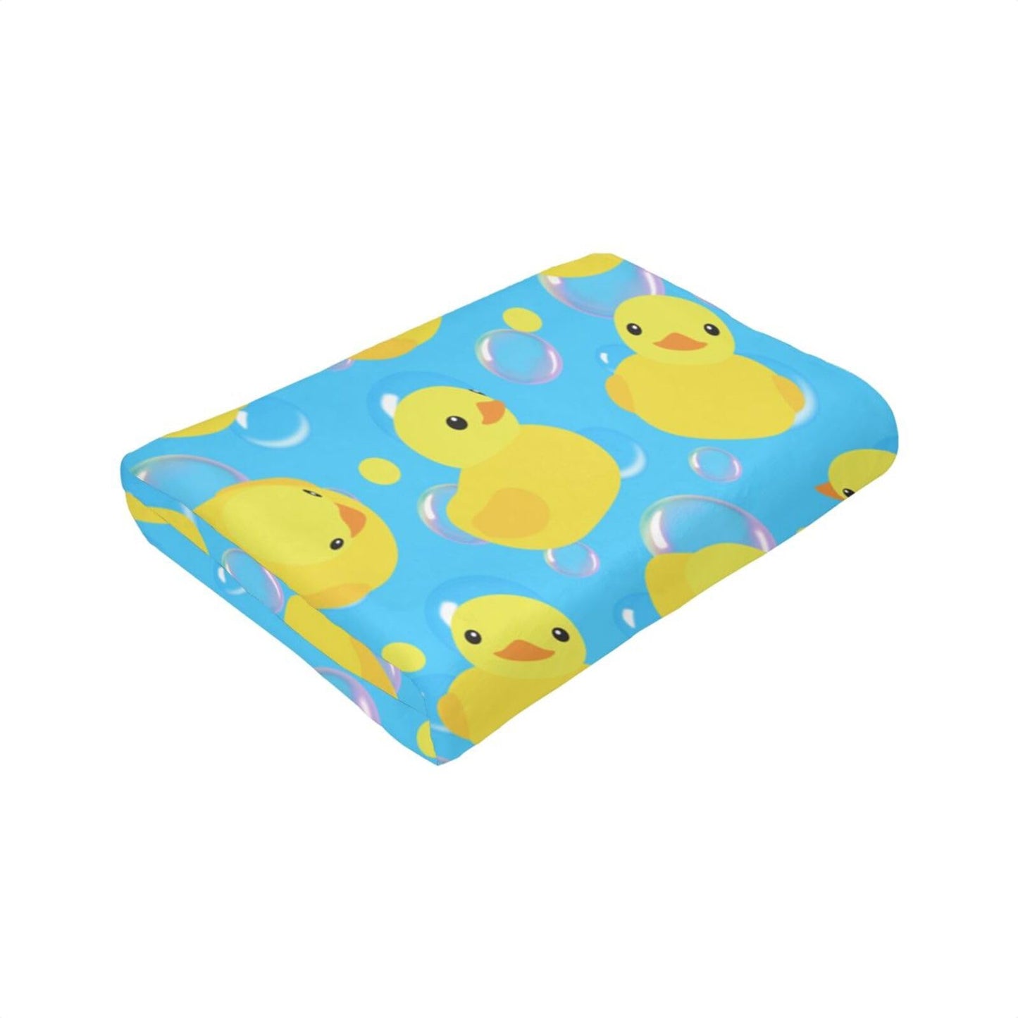 Yellow Rubber Ducks Throw Blanket Gifts Soft Warm Fleece Blankets for Bed Chair Car Sofa Couch Bedroom 60"X50"