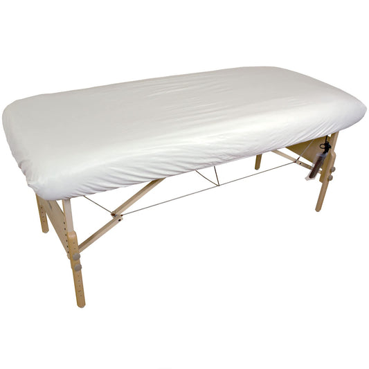 Body Linen Massage Table Cover - Reusable Barrier with Wipe Clean Surface. Waterproof PUL Material, Machine Washable. Protects Massage Table, Warmer and Pad