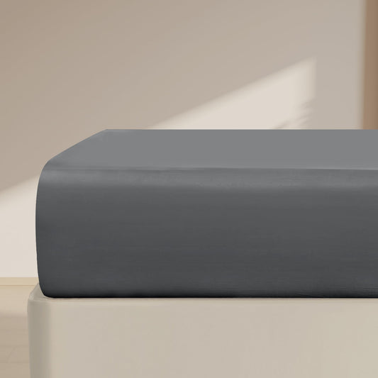 FreshCulture Queen Fitted Sheet Only – Premium Hotel-Quality Fitted Sheet for Queen Bed – Ultra Soft & Breathable Brushed Microfiber – Elegant Black Box Packaging (Dark Grey)