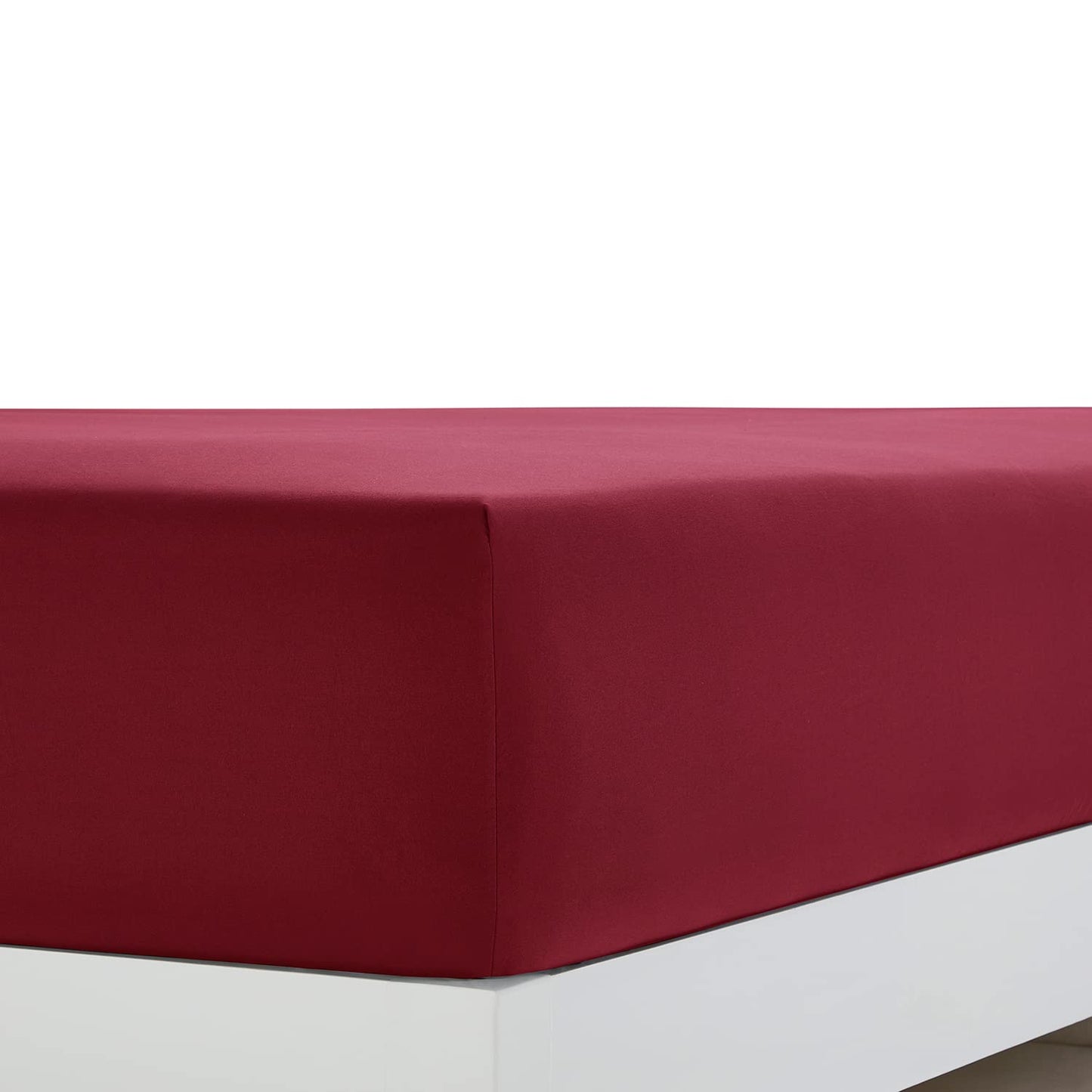 Clara Clark Bed Sheets, Premier 1800 Series 4 Piece Bed Sheet Set, Deep Pocket, Wrinkle, Fade, Stain Resistant, Luxury Soft Bedding Sheets & Pillowcases, Queen, Burgundy Red