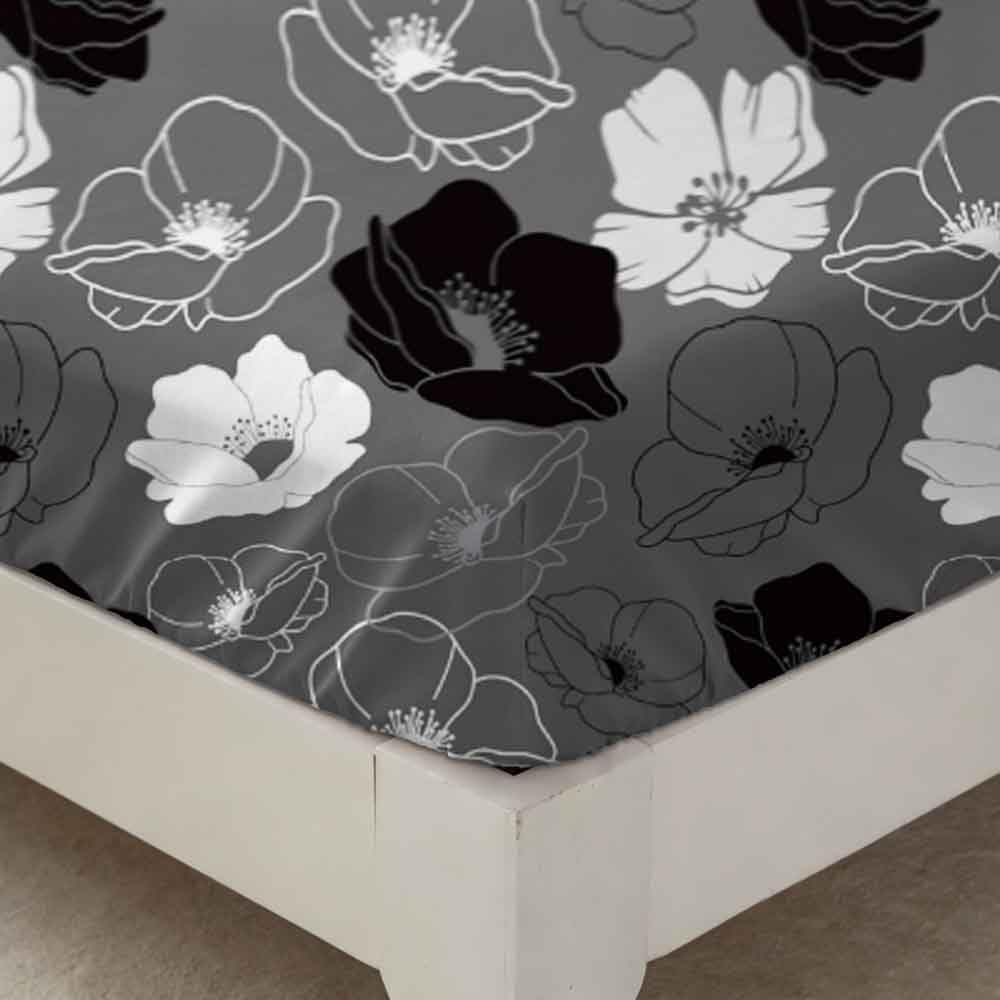 SDY Black Floral Twin Size Comforter Set, Luxury Soft Bed in a Bag Twin 5 Pieces, All Season Bedding Set with Comforters, Sheets, Pillowcase & Sham