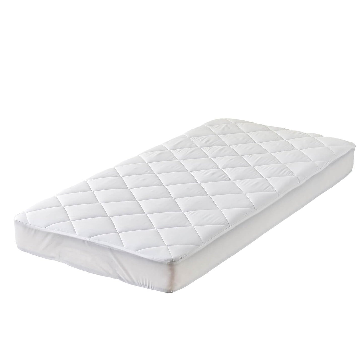 Kingnex RV Bunk Mattress Topper with Reversible Surface for Narrow Twin Bed Fluffy Matress Cover Quilted Fitted Mattress Pad