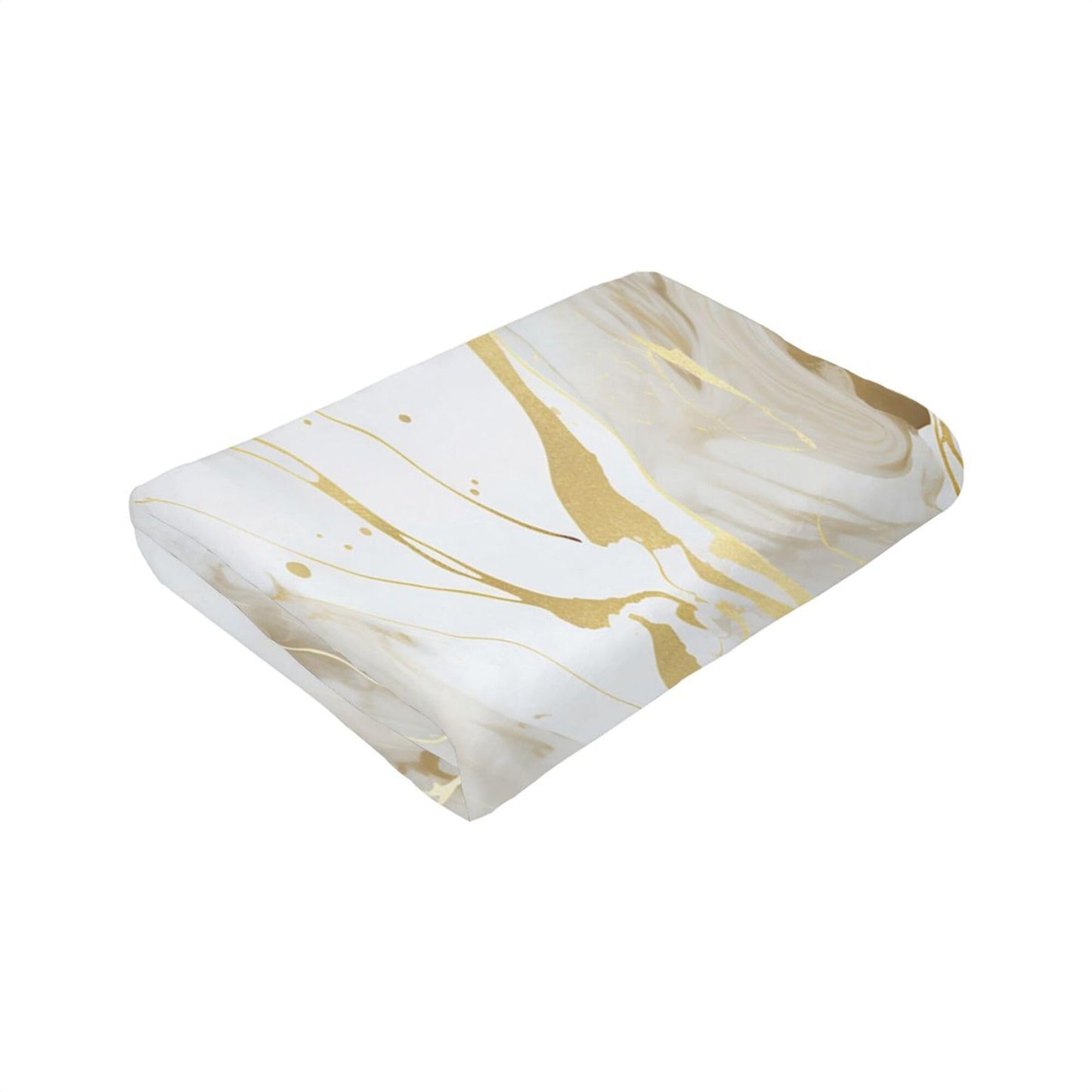 Soft Warm Throw Blanket for Couch Living Room White Golden Marble Texture Print Cozy Fuzzy Throw Blanket for Sofa Bed Blanket 60"x50"