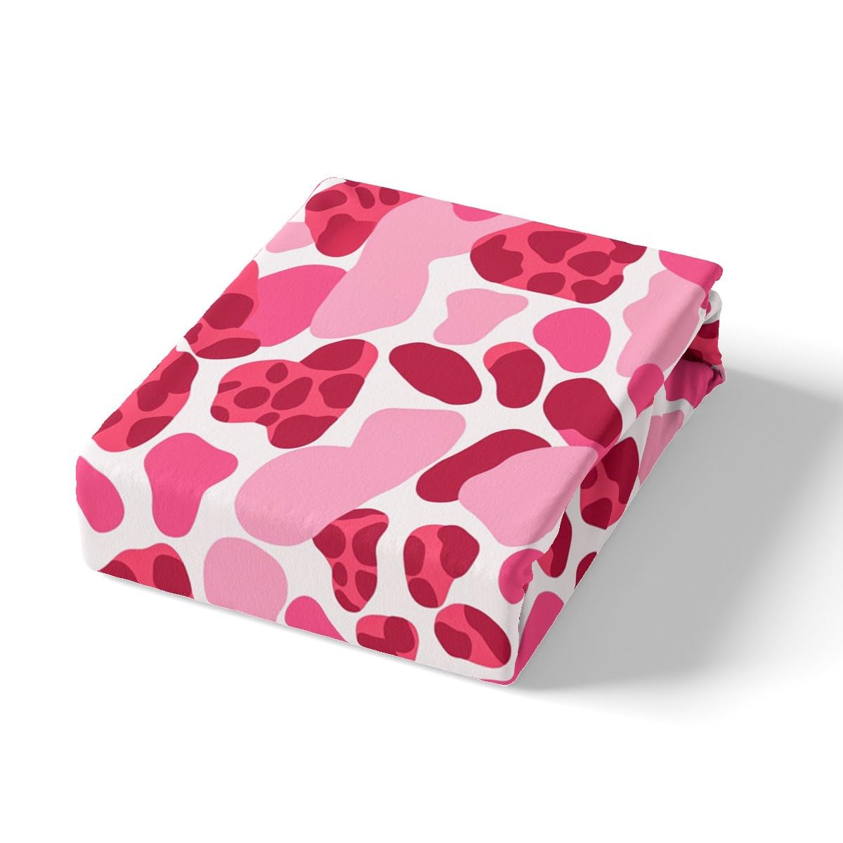 Feelyou Leopard Fitted Sheet Queen Size Cheetah Bed Sheet Set for Boys Teens Decor Hot Pink Bedding Set Safari Bed Cover Bedroom Animal Print Bed Set 3Pcs