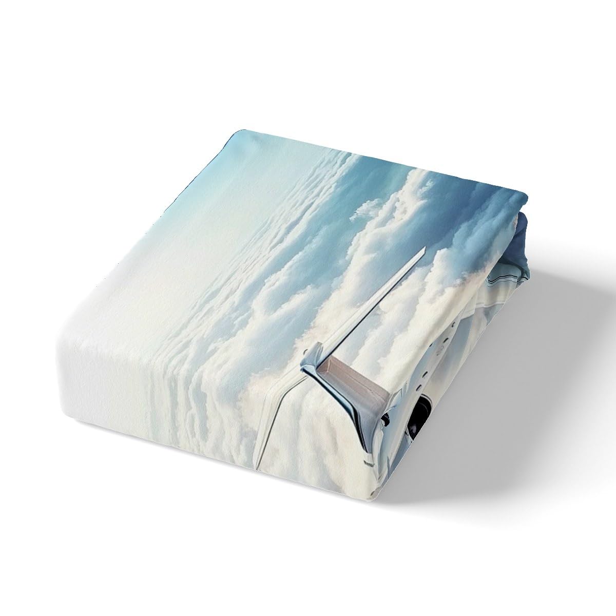 Feelyou Kids Aircraft Bed Sheet Set Full Size,3D Airplane Fitted Sheet Boys Girls Fighter Plane Bedding Set Sky Planes Teens Bed Cover Bedroom Decor (2 Pillow Cases and a Fitted Sheet)