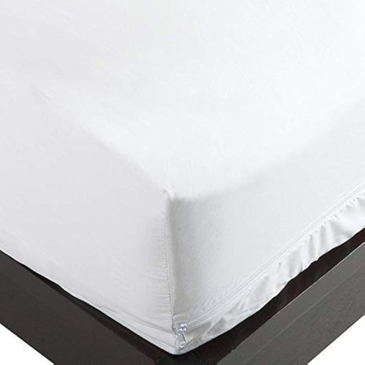 National Allergy 100% Cotton Queen Mattress Encasement 60x80x9, Hypoallergenic, Dust Proof Zippered 6-Sided Cover, Breathable, Noiseless Natural Cotton, AAFA Certified