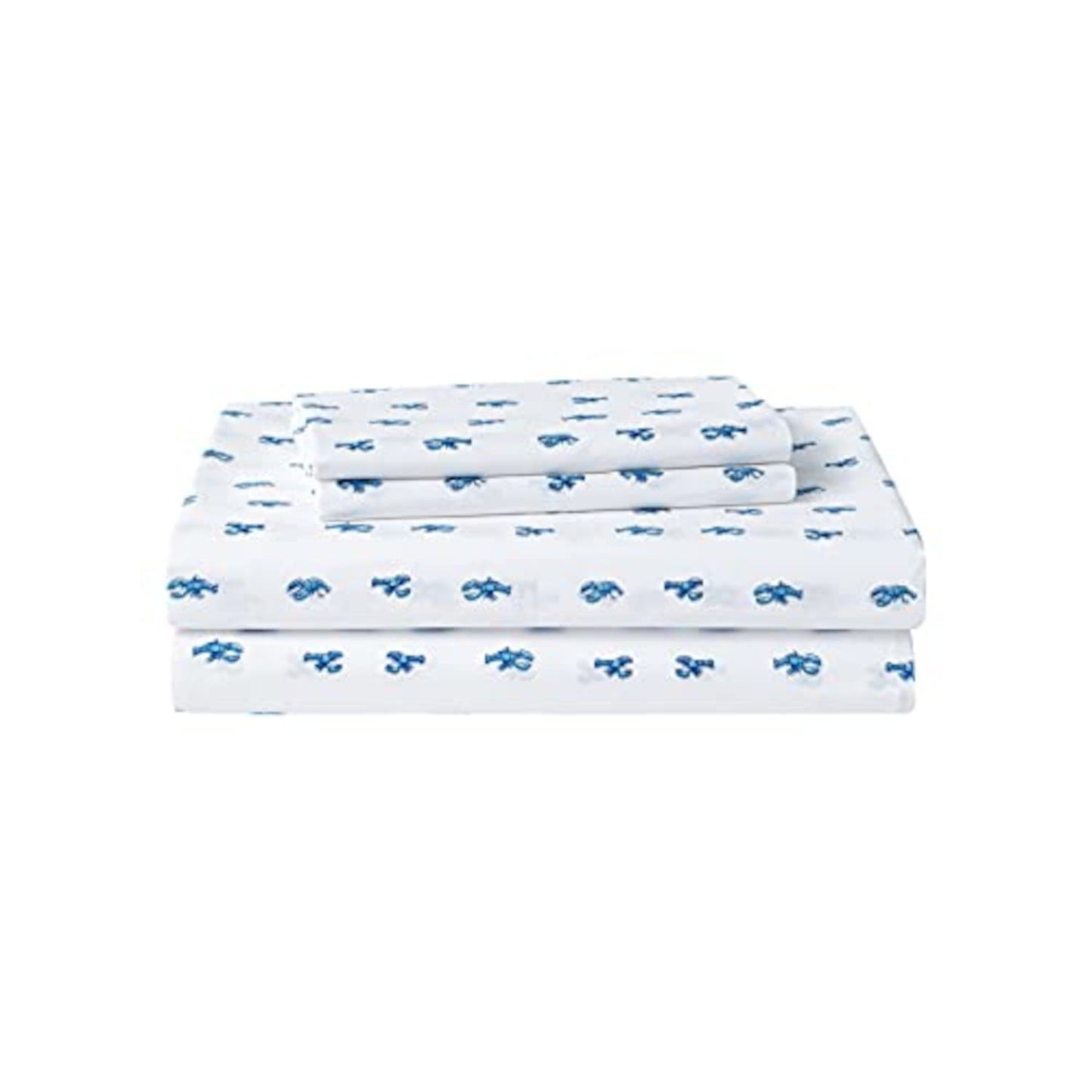 Nautica – Full Size Sheet Set, Crisp Cotton Percale Bedding with Matching Pillowcases, Lightweight & Breathable Bed Sheets, Deep Pocket, College Dorm Room Essentials (Cloyster Blue)