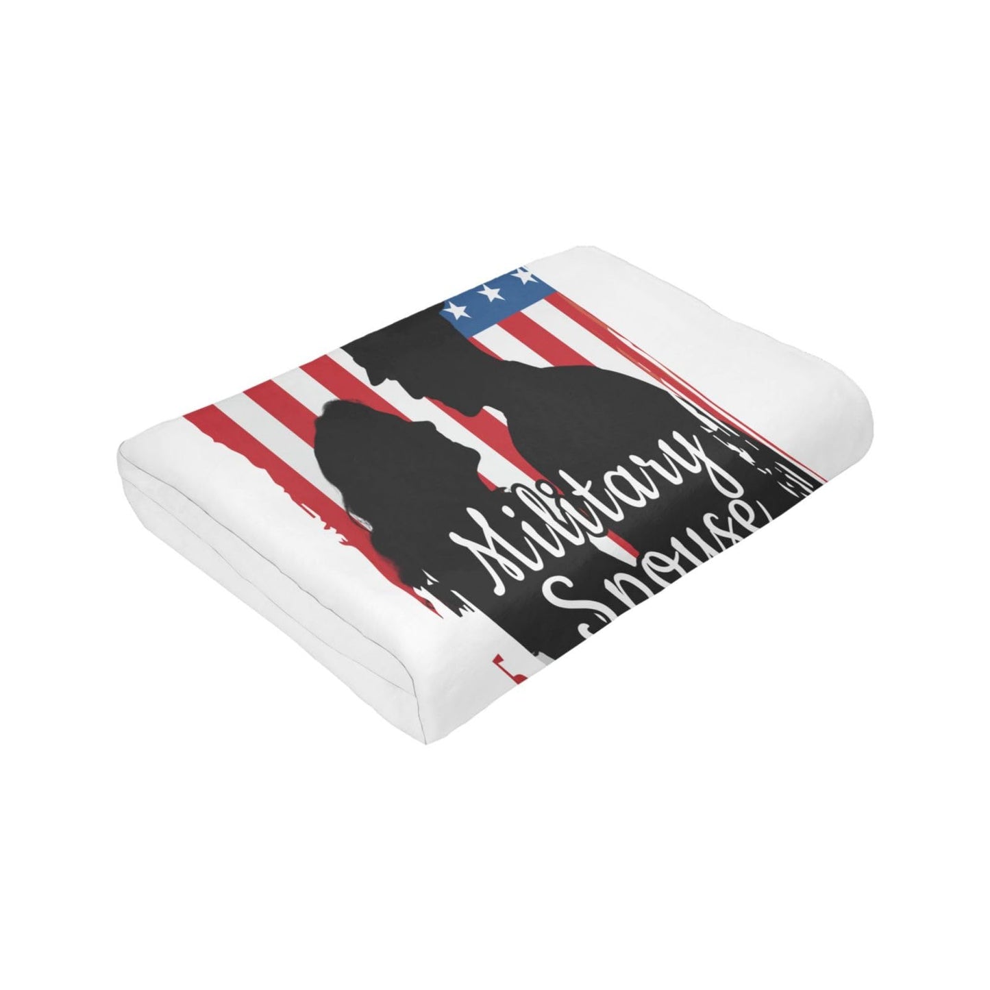 Military Spouse Appreciation Day Soldier Premium Fleece Blanket, Ultra-Soft Plush Throw Blanket, Warm Cozy Fleece Blanket for Bed, Couch & Travel 60"x50"