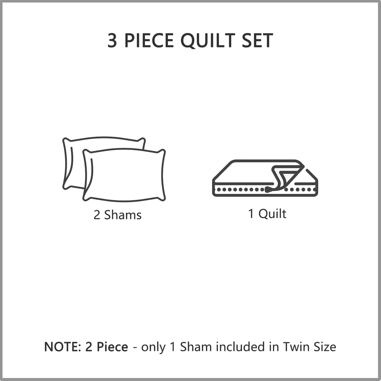 CHIXIN Botanical Cotton Quilt King Size - Leaf Pattern Real Stitching - Quilted Bedspread Coverlet Sets, Ultra Soft, Lightweight, Reversible, 3 Piece, Dark Grey