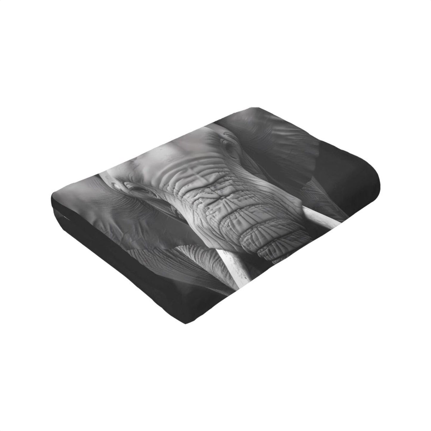 Gray Elephant Throw Blanket Soft Lightweight Flannel Fleece Blanket 50"X40" for Bed Sofa Couch Camping Travel