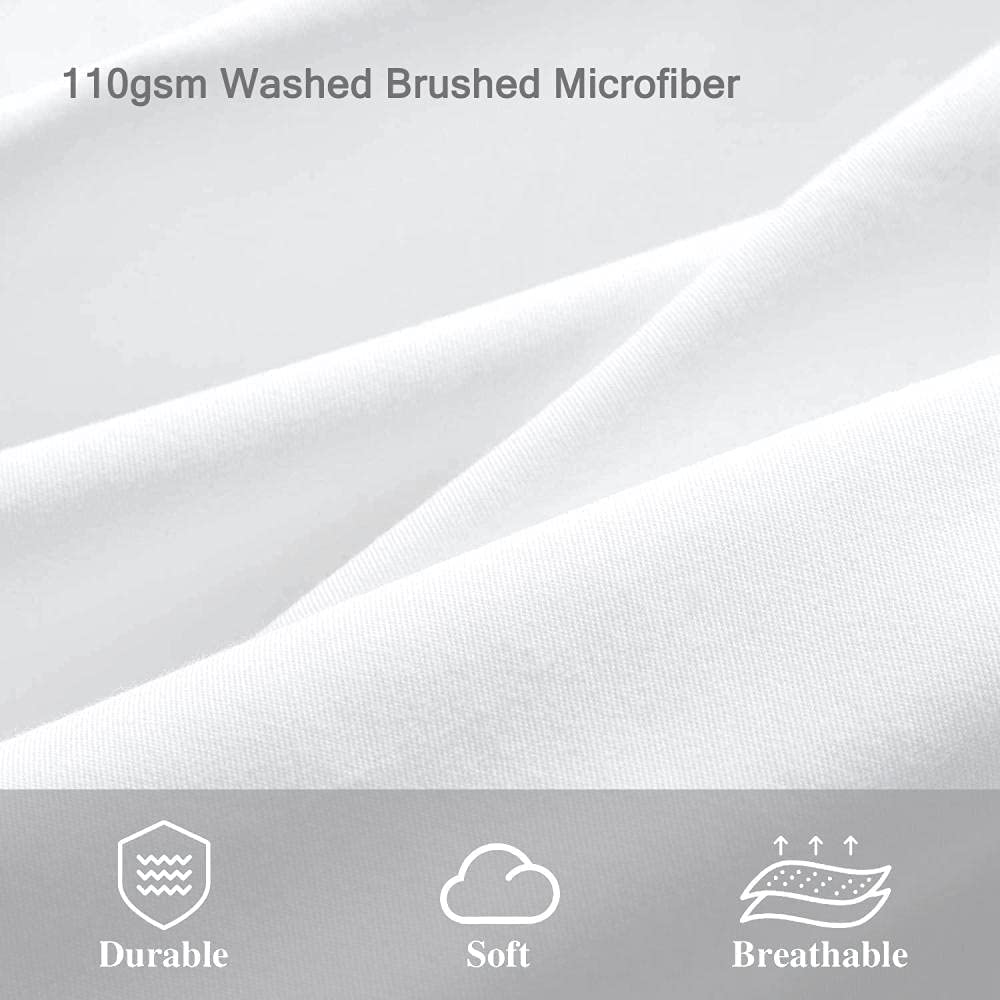 King Sheet Set, Waterfall Flower Butterfly Green 4 Pieces Cooling Bedding Sheets & Pillowcases, Breathable Brushed Microfiber, Extra Soft Bed Sheet Set with Deep Pocket