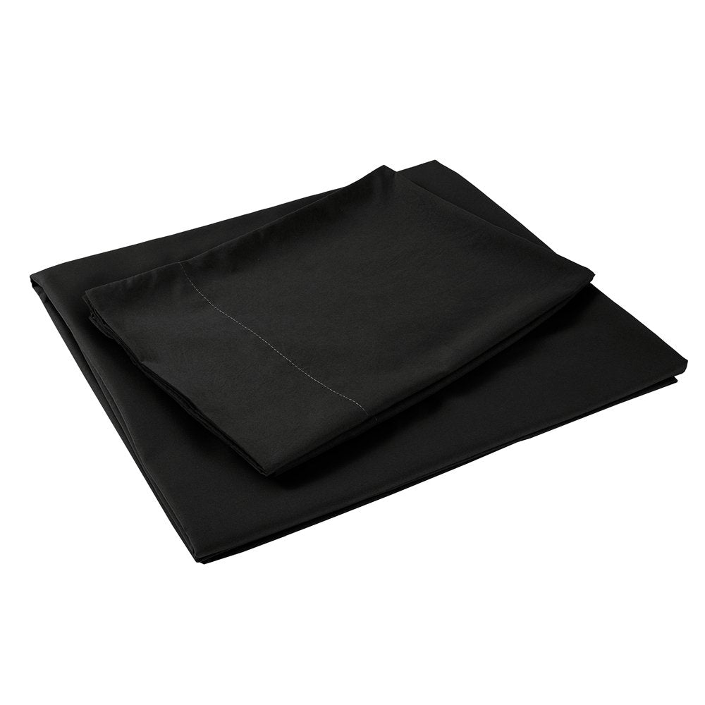 Sfoothome Twin Sheets Set - Black Hotel Luxury 3-Piece Bed Set, Extra Deep Pocket, 1800 Series Bedding Set, Wrinkle & Fade Resistant, Sheet & Pillow Case Set (Twin, Black)