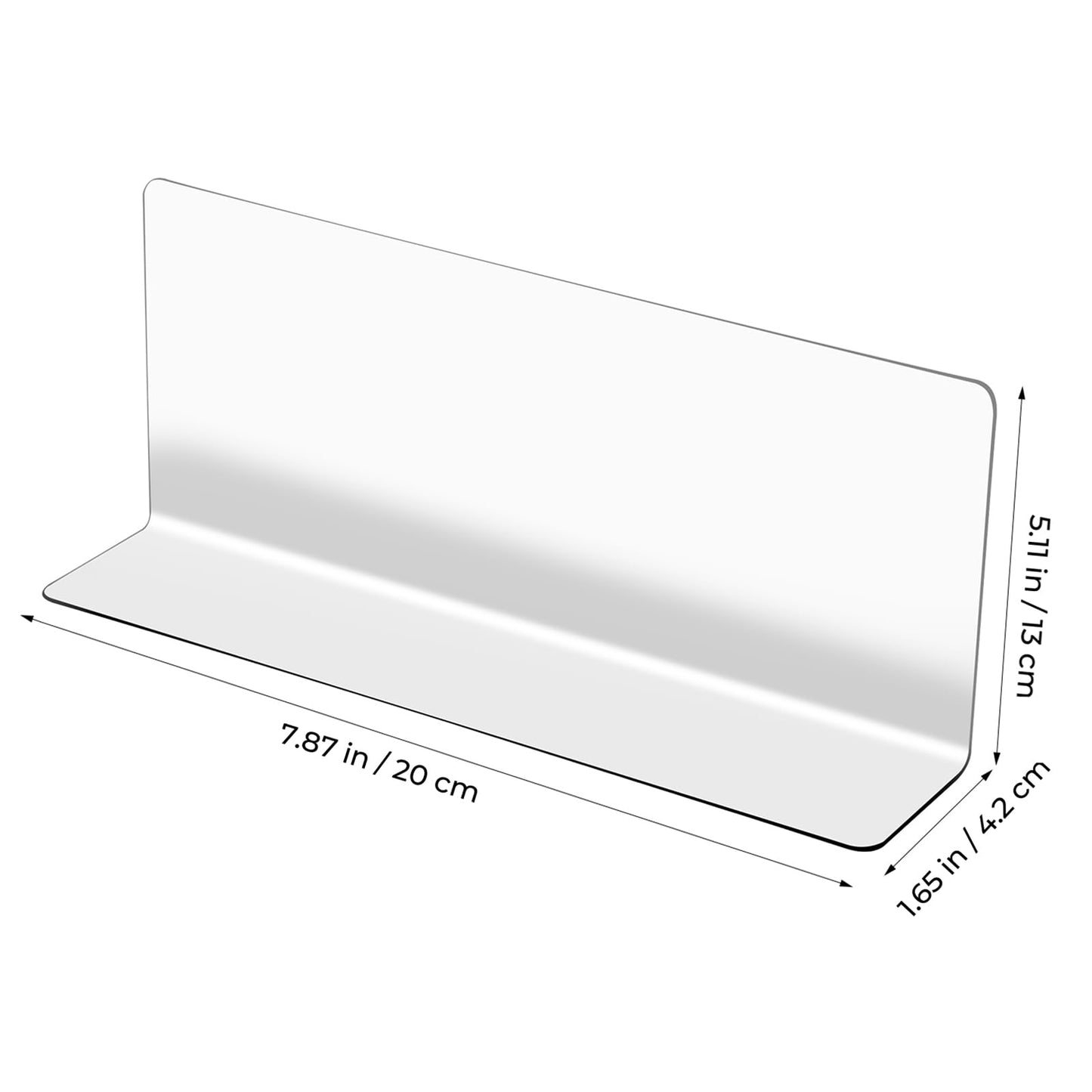 iplusmile 6Pcs Clear Shelf Dividers for Closet Organization, Acrylic L Shape Separator Clapboard Organizer Vertical Tray for Storage Book, Clothes, Bag, and Purse
