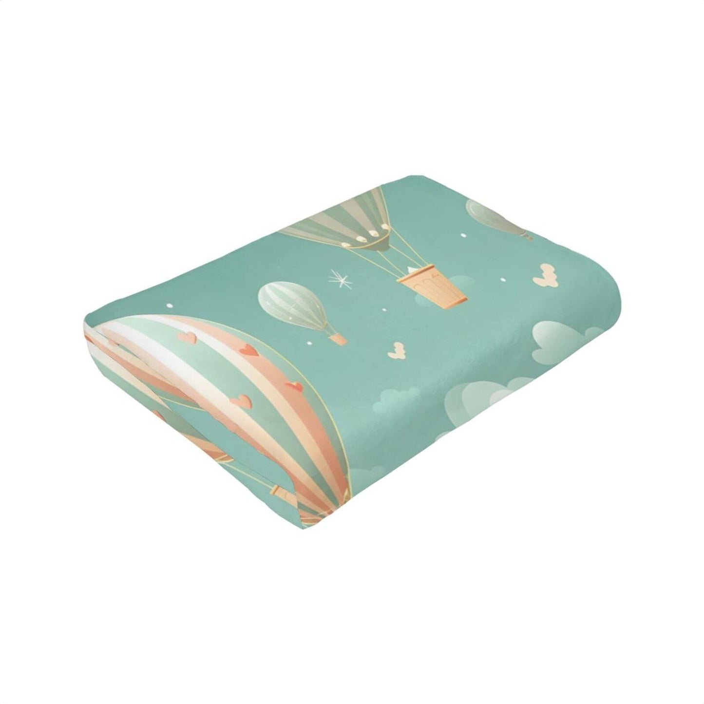Blue Sky Hot Air Balloon Throw Blanket for Couch Soft Blanket for Bed Bed Sofa Decor for Living Room Bedroom 60"X50"