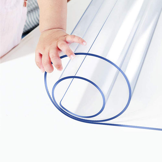 14x24 in Office Desk Blotter Mat Clear Plastic Table Protector Cover Pad PVC Transparent Topper Surface Proection Pad Anti Scratch Table Mat Glass Dinner End Waterproof Easy Clean