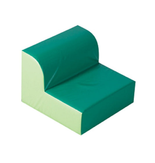 Children's Factory Library Lounger, Flexible Seating Classroom Furniture, Comfy Kids Chairs, Green/Fern, Single Lounger