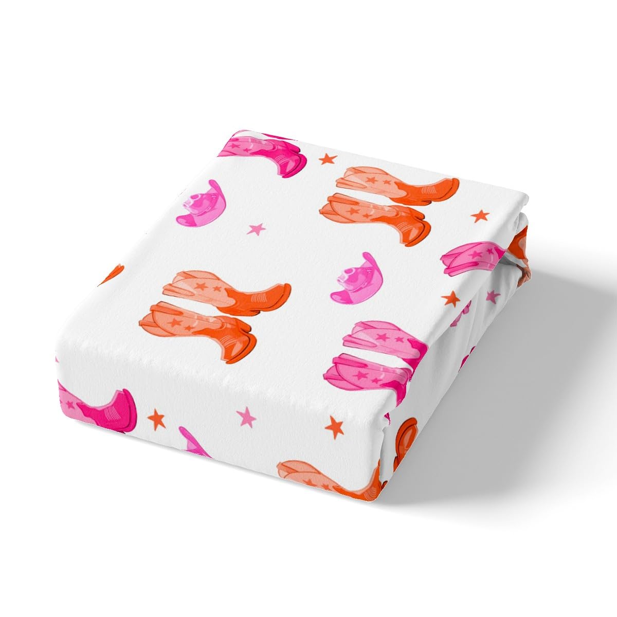Feelyou Pink Howday Sheet Set Boys Girls Riding Boots Sheets with Deep Pocket Fitted Sheet Queen Size Western Decor Bed Sheets Set Farmhouse Cowboy Hat Bedding Set Wild Western Cowboy Bed Set 4Pcs