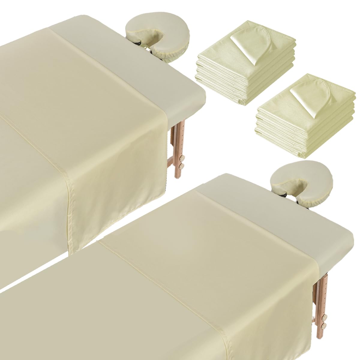 2 Sets Microfiber Massage Table Sheets, 3 Piece Reusable Massage Bed Cover Per Set, Lash Bed Cover Soft, Light-Weight, Stain & Wrinkle Resistant for Spa Beauty Tattoos