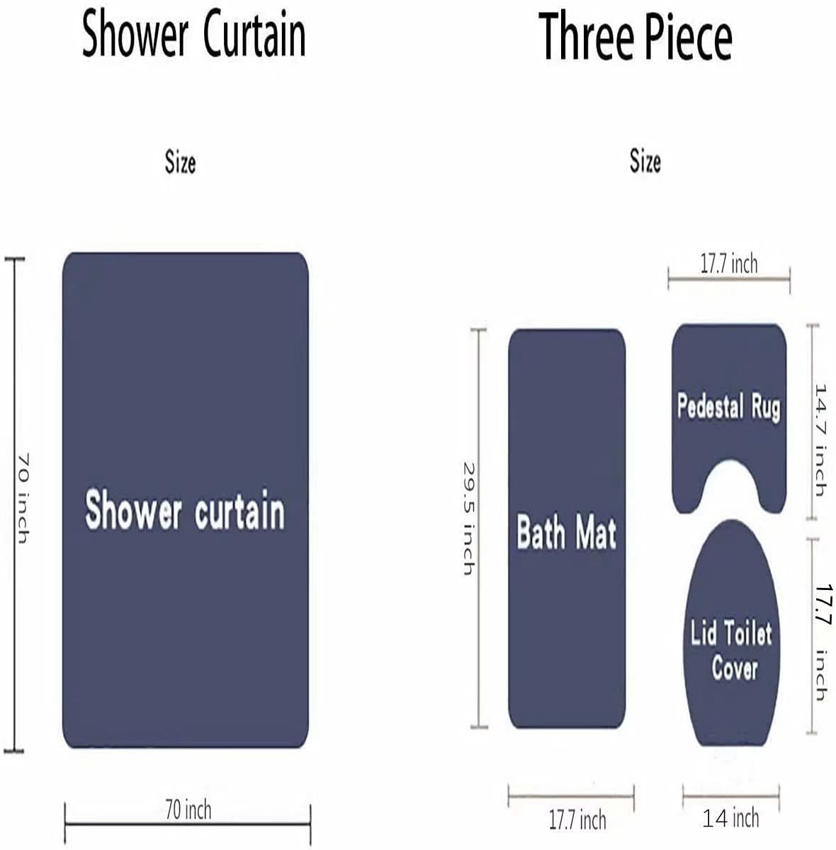 Yddsky 4 Pcs Red Geometric Shower Curtain Sets with Rugs Red Bathroom Sets with Shower Curtain and Rugs Modern Bathroom Curtains Shower Set with Toilet Lid Cover for Bathroom Decor Accessories