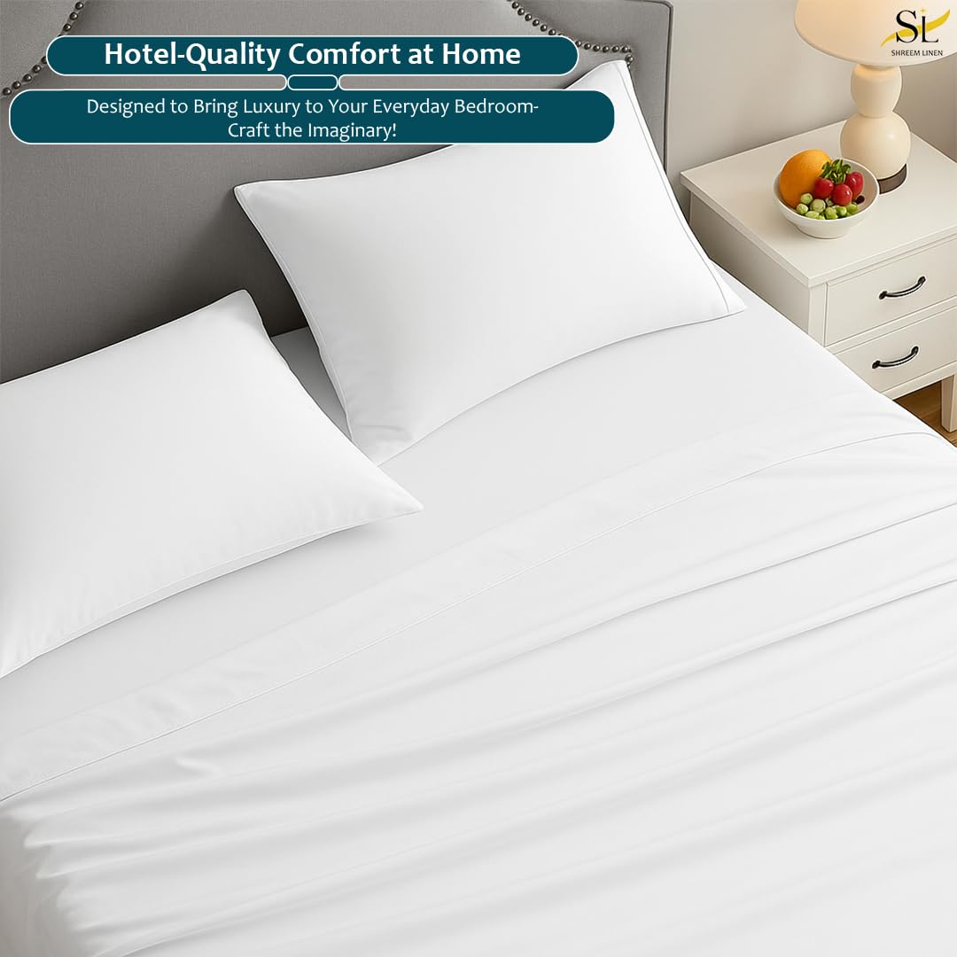 King Sheet Set - 4 Piece Ultra Soft Brushed Microfiber Bed Sheets - 15" Deep Pockets, Wrinkle-Free & Breathable for a Secure Fit Sheets & Pillowcases (King, White)